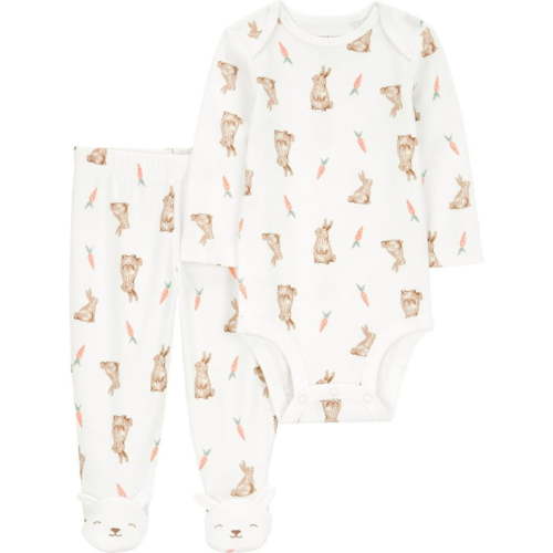6-9m Carter's Child of Mine Baby Unisex Easter Footed Outfit Set, 2-Piece, Sizes Preemie-6/9 Months