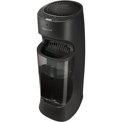 Honeywell Top Fill Tower Humidifier, Digital Humidistat, Black – Cool Mist Humidifier for Bedroom, Home or Office with Space Saving Tower Design
