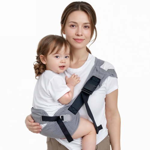 GrowAlong Toddler Carrier for 6 Months with Non-Slip Seat Cushion for Lumbar Support ,Adjustable Baby Sling Carrier for 25-60lbs (Gray)