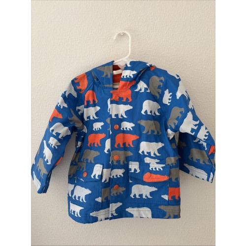 HATLEY Youth Rain Jacket, Bear Print, Size 18-24 months, Excellent shape!