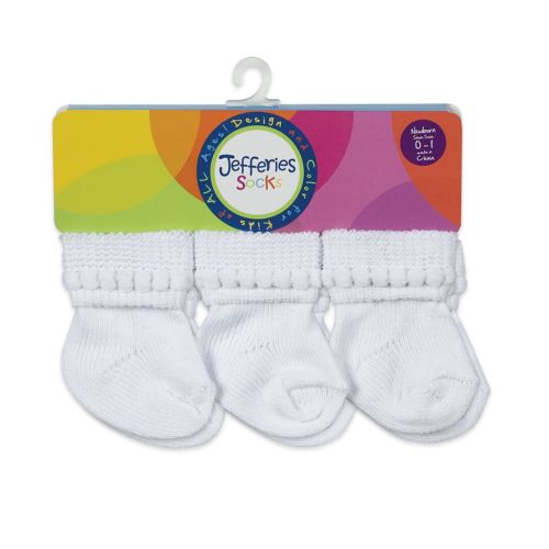 Jefferies Socks 6-Pack Pom Pom Turn Cuff Baby Socks