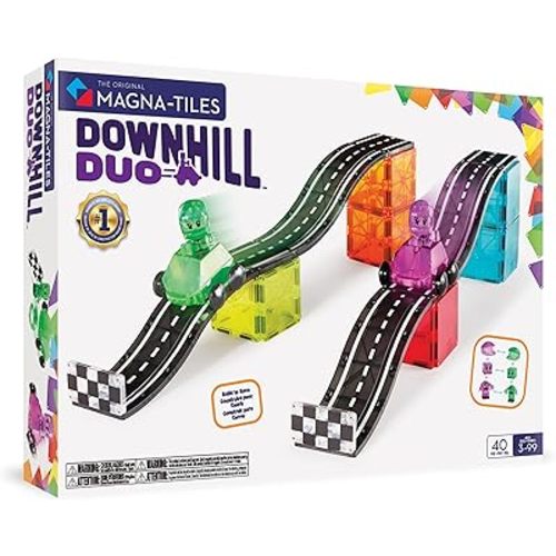MAGNA-TILES Downhill Duo 40-Piece Magnetic Construction Set, The Original Magnetic Building Brand
