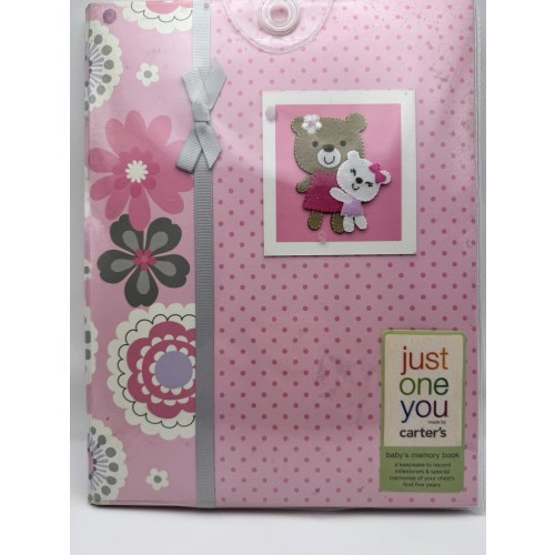 NEW! Carters Baby’s First Memory Book. Up To Age 5. Baby Girl. Pink. Scrapbook