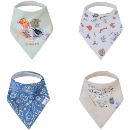 Copper Pearl Baby Bibs 4 Pack, Bandana Drool Bibs for Baby Girl & Boy, Soft Cotton Bibs for Drooling and Teething