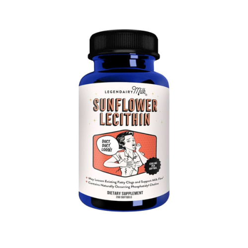 Legendairy Milk Sunflower Lecithin 1200mg, Lactation Support, Sunflower Lecithin Supplement for Clogged Milk Ducts, Made in USA, 200 Softgels