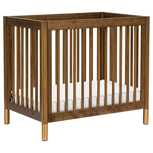 Babyletto Gelato 4-in-1 Baby Mini Crib Convertible to Toddler Bed, Daybed, Twin Bed - GREENGUARD Gold Certified, 4 Adjustable Heights - Made of 100% Solid Wood, Conversion Kit Sold Separately - Walnut