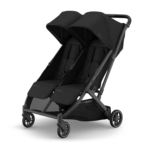 UPPAbaby Minu Duo Side-by-Side Double Stroller - Light & Compact - James | From-birth, side-by-side compact stroller that's small enough to fit through a standard doorway