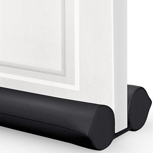 Comfyanno Under Door Draft Stopper - Bottom Door Gap Filler & Seal - Fits 26” to 32” Door, Block Cold Air, Noise, Sound, Wind, Bugs, Easy to Install, Double Side Block, No Adhesive, Black
