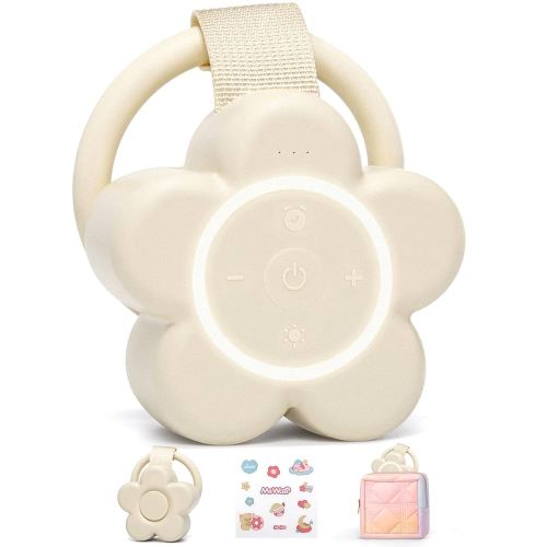 Portable White Noise Machine Baby | 2025 Mom's Choice Awards | 25 Soothing Sounds | Rechargeable Travel Sound Machine Baby with Night Light | Newborn Essentials & Adults | Nursery, Home, Sleep Aid