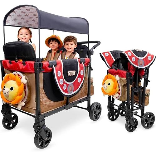 WonderFold ONE PIECE Thousand Sunny Limited Edition 4 Seater Stroller Wagon - Spacious, Safe, and Stylish Ride with All-Terrain Wheels
