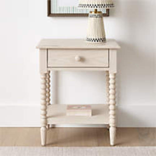 Jenny Lind 21" Washed Natural Spindle Kids Nightstand with Drawer