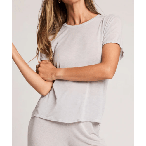 Fino Featherweight Cashmere Boyfriend Tee in Heather Grey – Negative Underwear