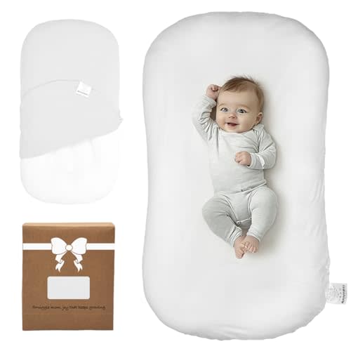 Infant Support Cushion -Baby Support Cushion for Newborn, Oversized for 0-24 Months (36.5*20 inchs), Tummy Time Mat for Home and Travel, Soft Cotton, Supervised Use, Baby Essentials Gift -includ cover