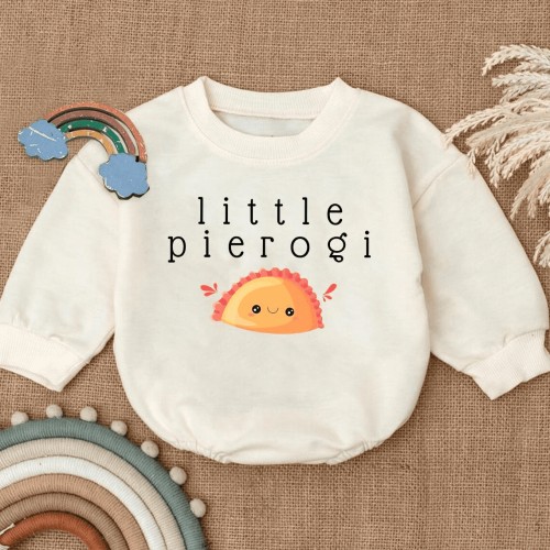 Little Pierogi Romper Sweatshirt, Cute Foodie Baby Outfit, Adorable Newborn Bodysuit, Baby Shower Gift, Unique Baby Clothing,Polish Heritage
