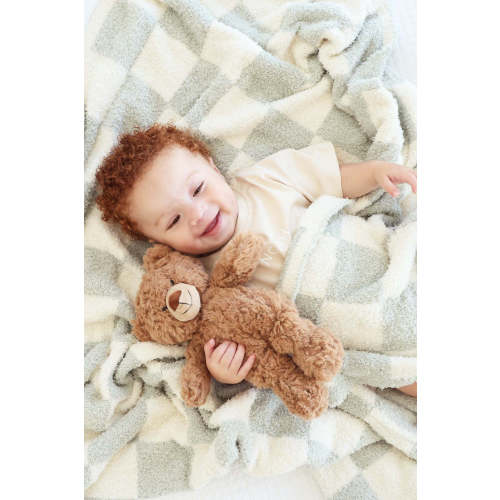CuddleLane™ Luxe Blankets | Sage Check