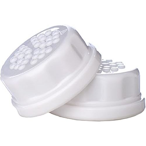 Lifefactory Flat Caps for 4-Ounce and 9-Ounce BPA-Free Glass Baby Bottles, White (Pack of 2)
