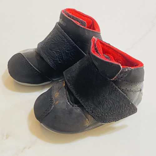 y2k Jordan Shoes Infant Size 1C y2k Black Crib Booties Jumpman 310623-001 hook