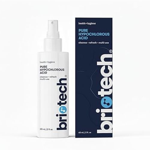 BRIOTECH Pure Hypochlorous Acid Spray and Cleanser, Original Premium HOCl Topical Solution, Multi-Purpose Cleaner, Family Approved & Pet Friendly, 2 fl oz Travel Size