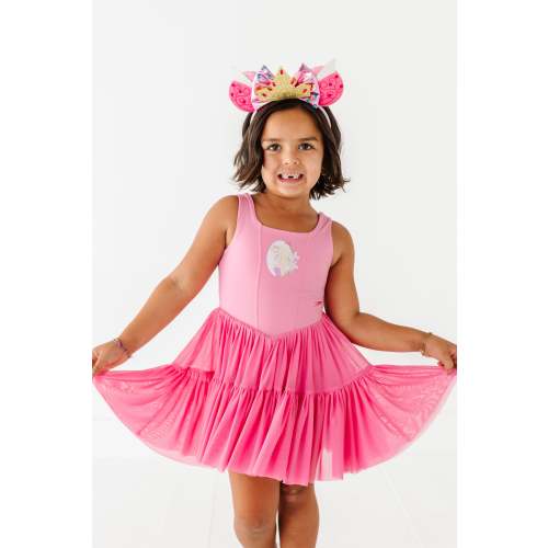 Aurora (KIDS) | Fuchia Mesh DRESS – Made By Molly