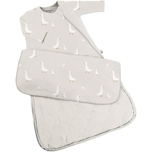 GUNAMUNA Long-Sleeve Sleep Sack for Babies, Wearable Sleep Bags, Soft Rayon, 1.0 TOG, Essentials for Newborns
