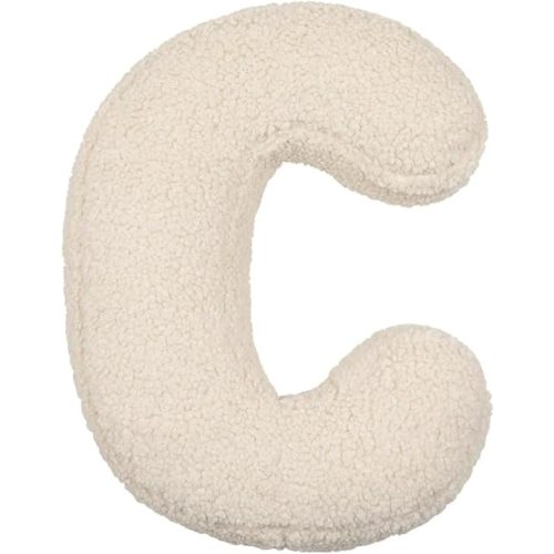 Chpbolly Letter Pillow English Letter Plush Pillows Cozy Lambswool Initial Throw Pillows Alphabets Letter Decorative Cushion Comforting Huggable Stuffed Cushion for Bedroom Sofa（15.7 * 13.8 * 3.9 in）