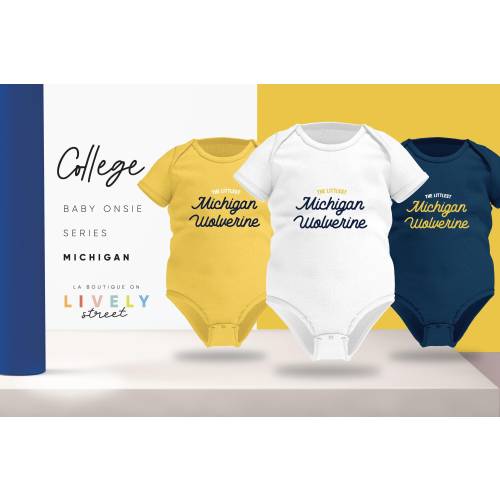 Michigan Football Onesie - Littlest Michigan Wolverine