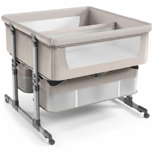 Bedside Bassinet for Twins - Beige