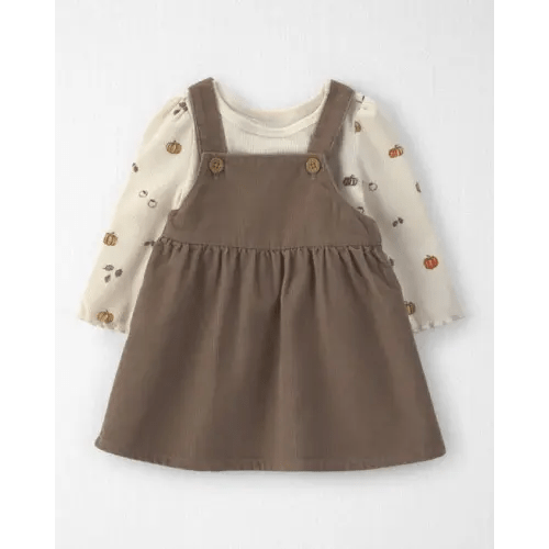 Baby Girl 2-Piece Organic Cotton Corduroy Jumper Set - Little Planet | Carter's