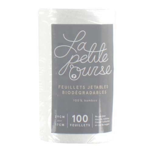 Rouleau Feuillets Jetables Biodégradables pour Couches Lavables - 100 – CLÉMENT