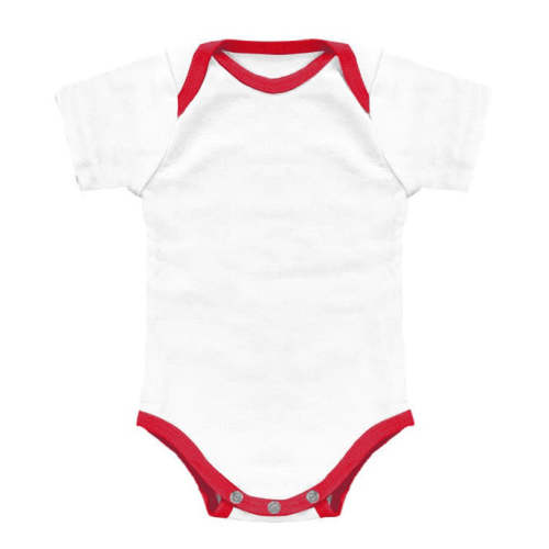 Contrast Binding Onesie - Red