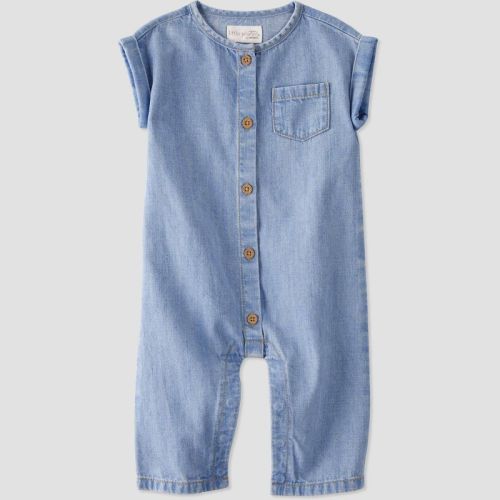 Little Planet by Carter's Organic Baby Chambray Jumpsuit, Size: 9M