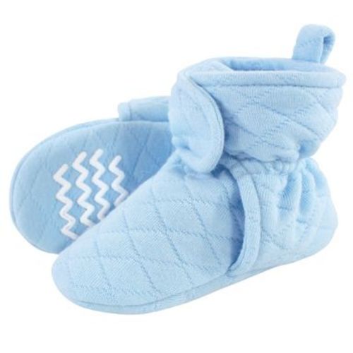 Hudson Baby Infant and Toddler Boy Quilted Booties, Light Blue, 0-6 Months