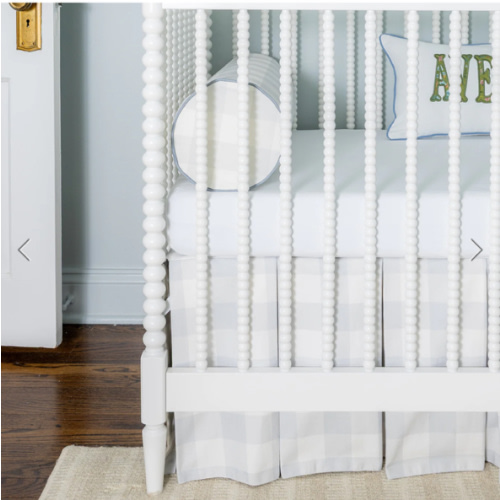 Pleated Check Crib Skirt