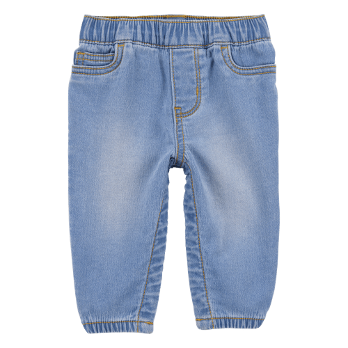 Baby Boy Medium Wash Pull-On Jeans With Snap Leg Closures - OshKosh | Carter's