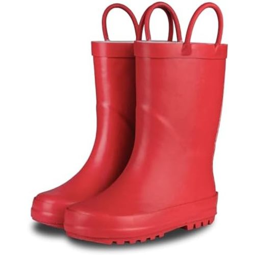 Lone Cone Premium Natural Rubber Rain Boots for Toddlers and Kids with Solid Design