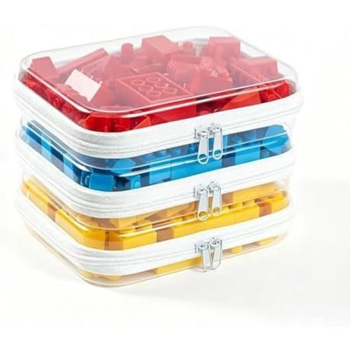 Clear Hard Shell Zipper Pouches, Clear Zipper Bags, Hard Case Pouches for Purse & Diaper Bag Organizer,and Travel Essentials (3M)