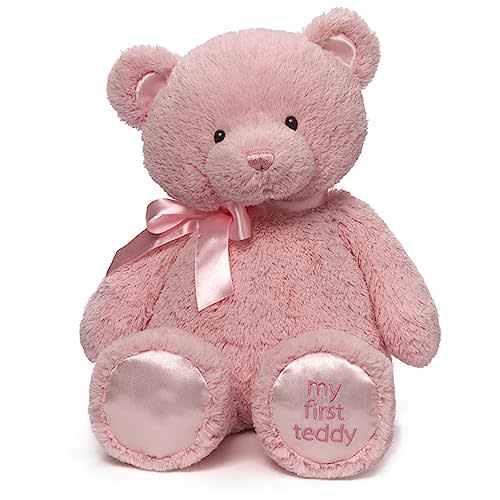 Baby GUND My First Teddy Bear, Ultra Soft Animal Plush Toy for Babies and Newborns, Pink, 18”