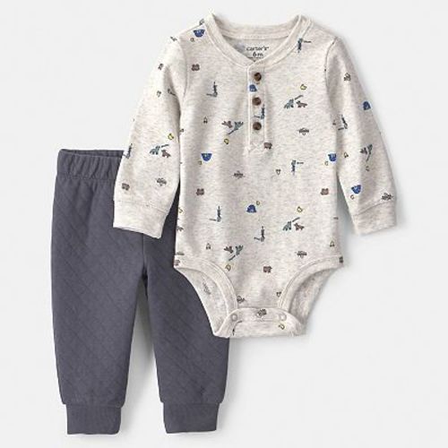 Baby Boy Carter's 2-Piece Long-Sleeve Bodysuit & Pant Set