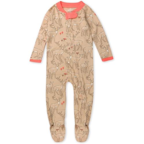 HonestBaby Baby Holiday Sleep & Play Footed One-Piece Pajama Sleeper 100% Organic Cotton
