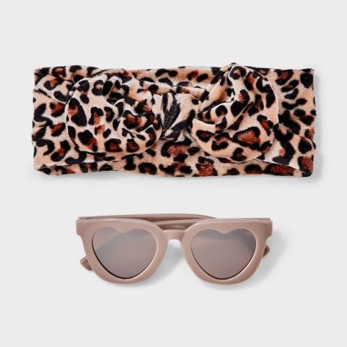 Toddler Girls' Leopard Headband & Sunglasses Set - Cat & Jack™ Light Brown