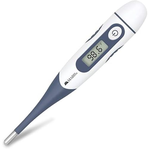 MABIS Digital Thermometer for Babies, Children and Adults for Oral, Rectal or Underarm Use, Blue, 20 Sec