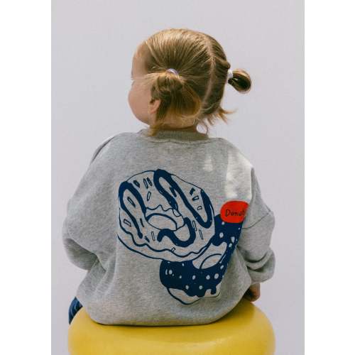 Graphic Crewneck- Donuts- Gray – Fostered Collection