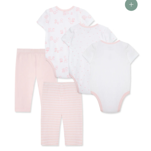 Joyful Bears 5-Piece Bodysuit & Pant Set