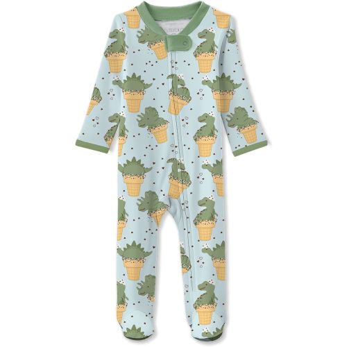 0-3M Butterblu Baby Boys' Scout Sleep & Play 100% Organic Cotton Footed Zip Front Sleeper Pajamas for Baby Boys