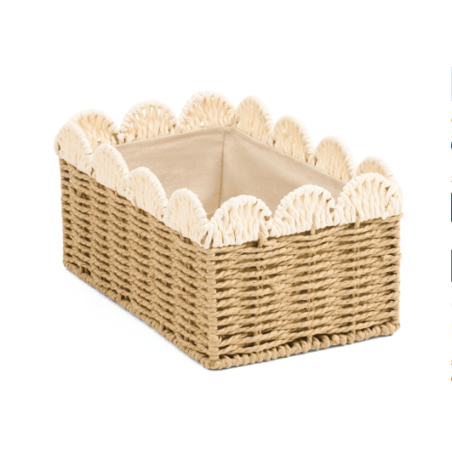 11in Scalloped Trim Basket | Office & Storage | Marshalls