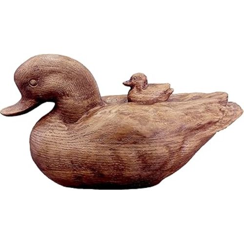 Hymmah Duck Home Decor Statue Rustic Home Decorations for Living Room, Boho Sculpture Resin Animal Collectible Figurines for Indoor Decor