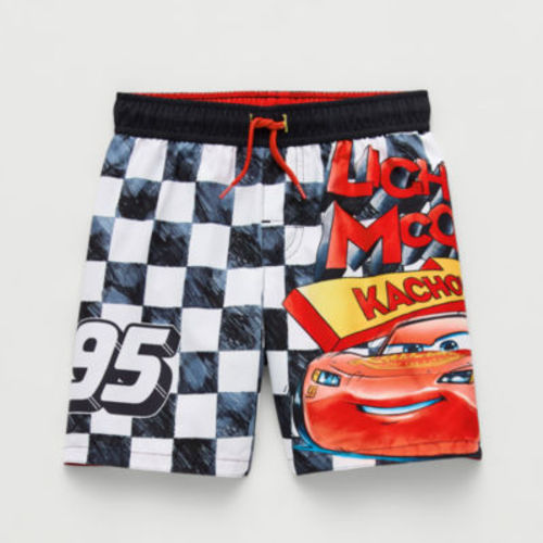 Disney Collection Little & Big Kid Boys Cars Swim Trunks