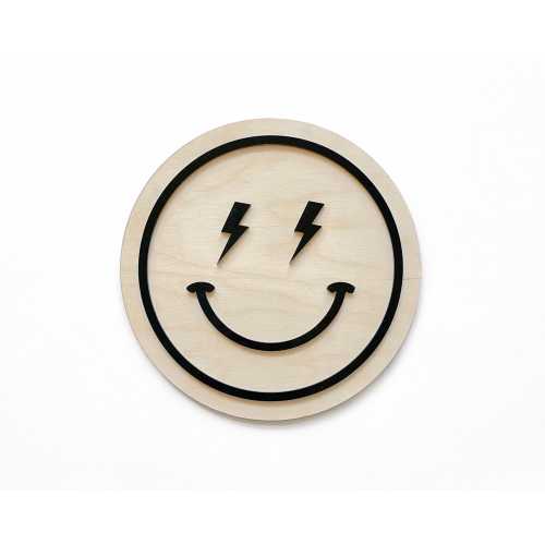Lightning Bolt Smiley Face Sign, Nursery Decor, Boys Room Collage