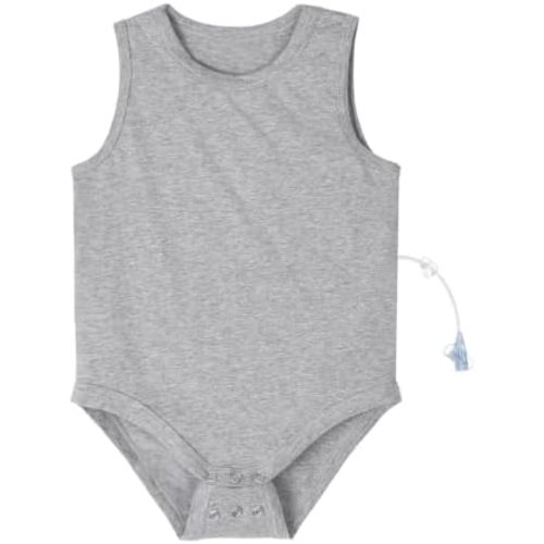 Kaerm Toddler Special Needs Adaptive Clothing Baby Romper Sleeveless G-tube Feeding Bodysuit