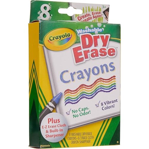 Binney & Smith Dry-Erase Crayons Classic Box of 8